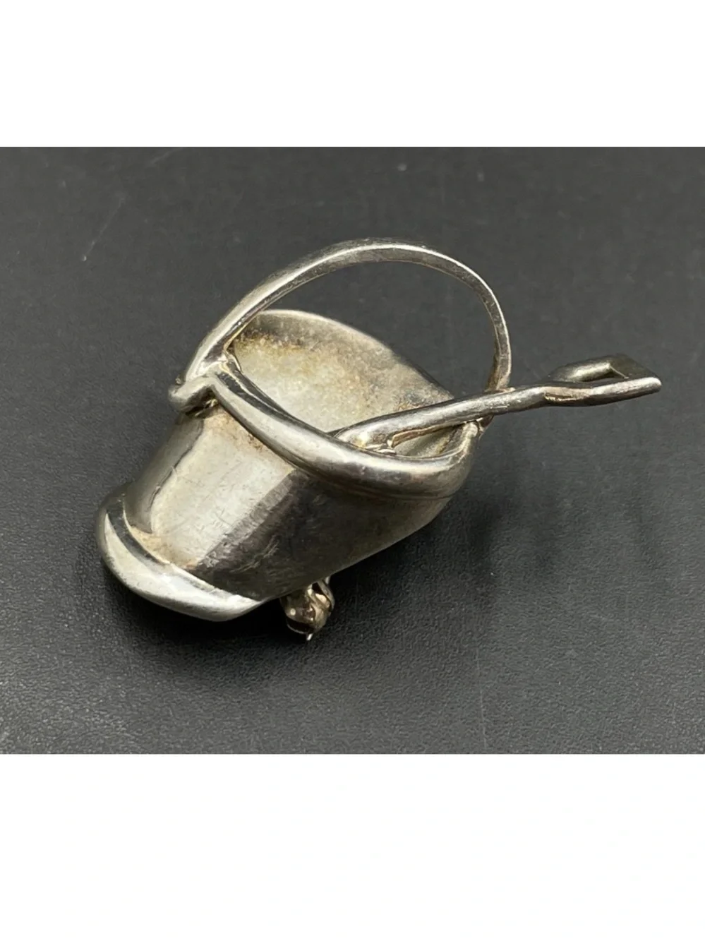 Tiffany Silver Bucket & Shovel Lapel Pin